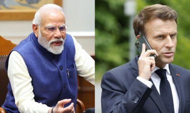 फ्रांस के राष्ट्रपति मैक्रों की प्रधानमंत्री मोदी से फोन पर चर्चा