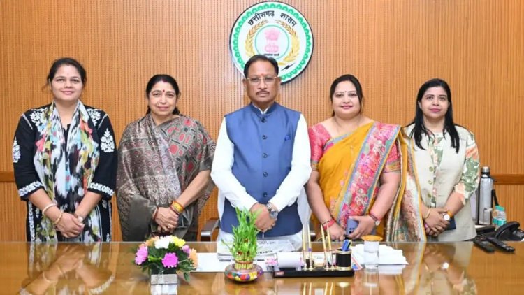 मुख्यमंत्री विष्णु देव साय से महिला प्रतिनिधिमंडल की मुलाकात, नारी शक्ति वंदन पर जताया आभार